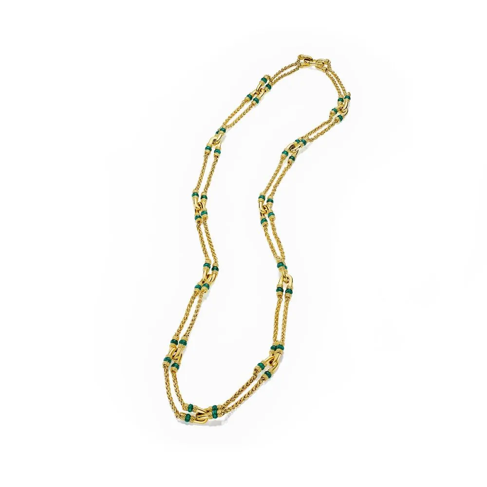 Judith Ripka Ocean Reef Statement Chain with Green Chalcedony