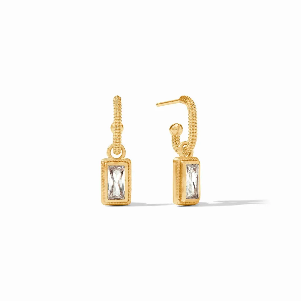 Julie Vos Baguette Hoop & Charm Earrings
