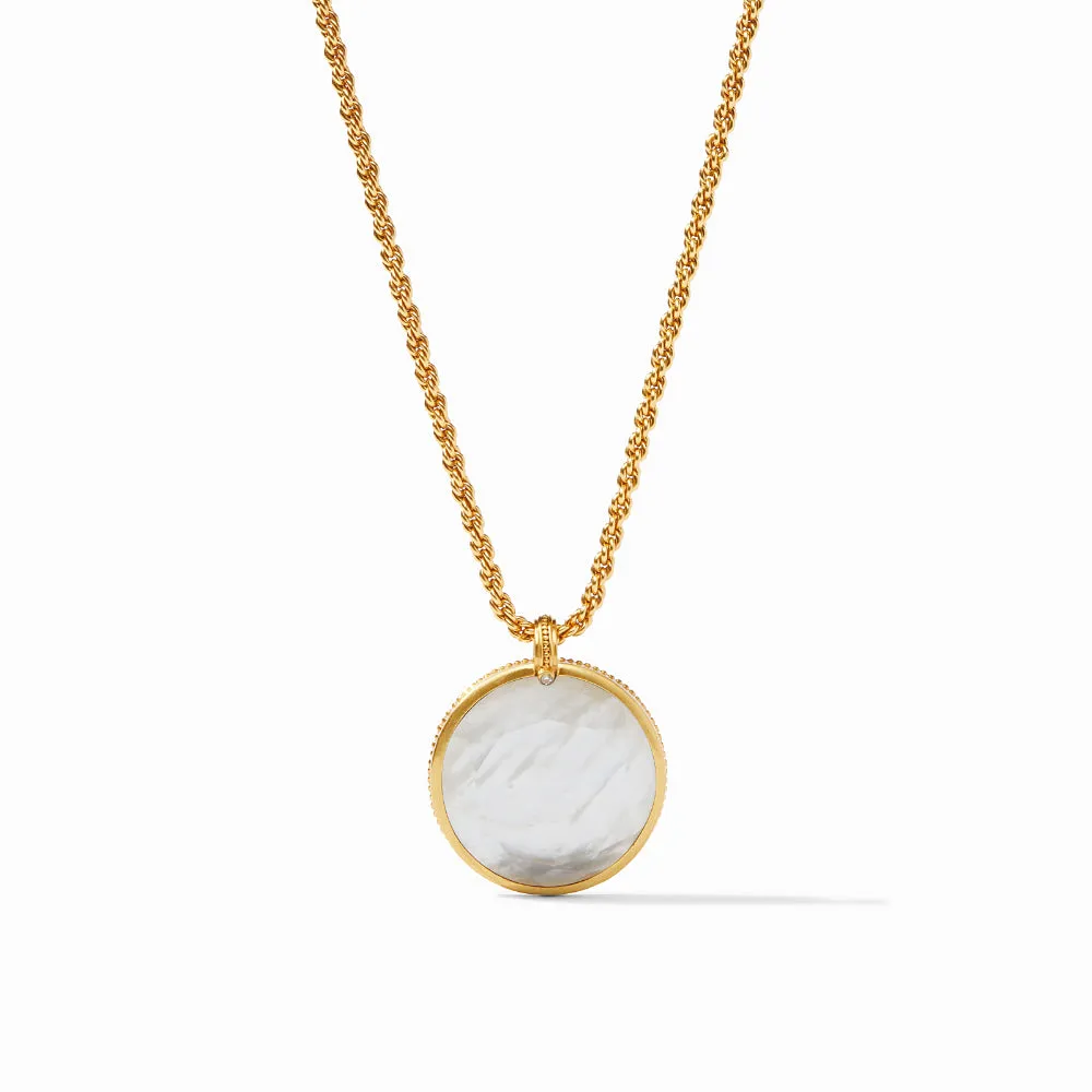 Julie Vos Coin Statement Pendant Mother of Pearl