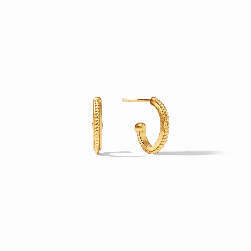 Julie Vos Delphine Pearl Hoop & Charm Earring