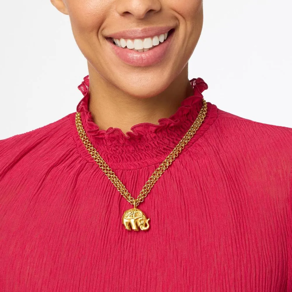 Julie Vos Elephant Pendant Necklace