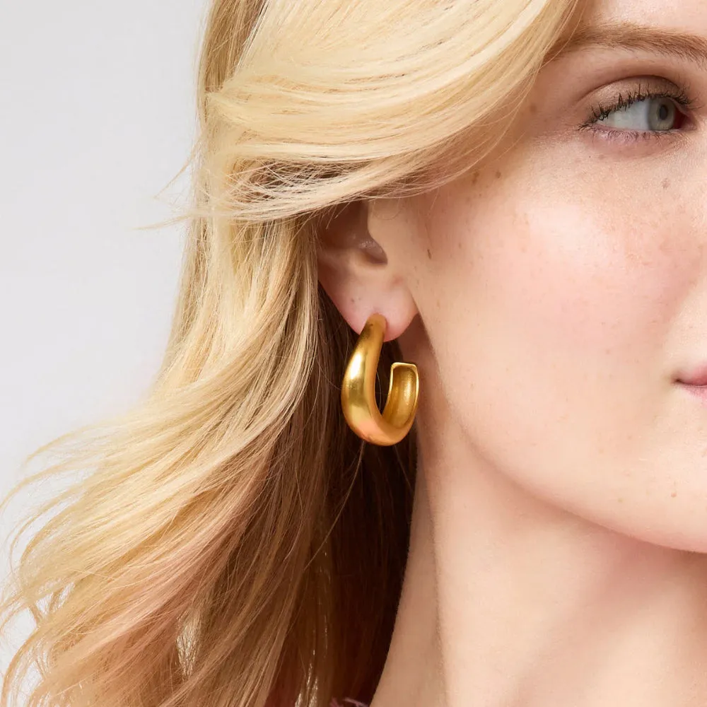 Julie Vos Gold Wave Hoop Earring