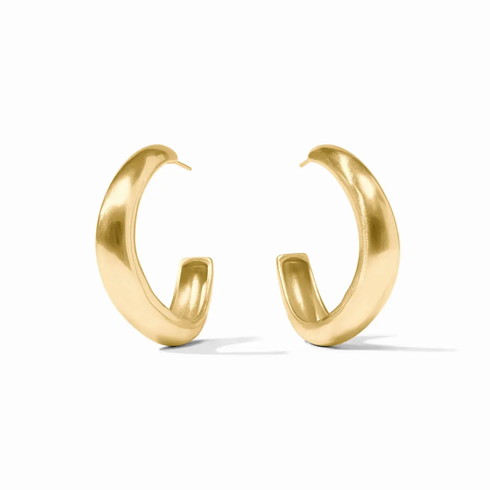 Julie Vos Gold Wave Hoop Earring