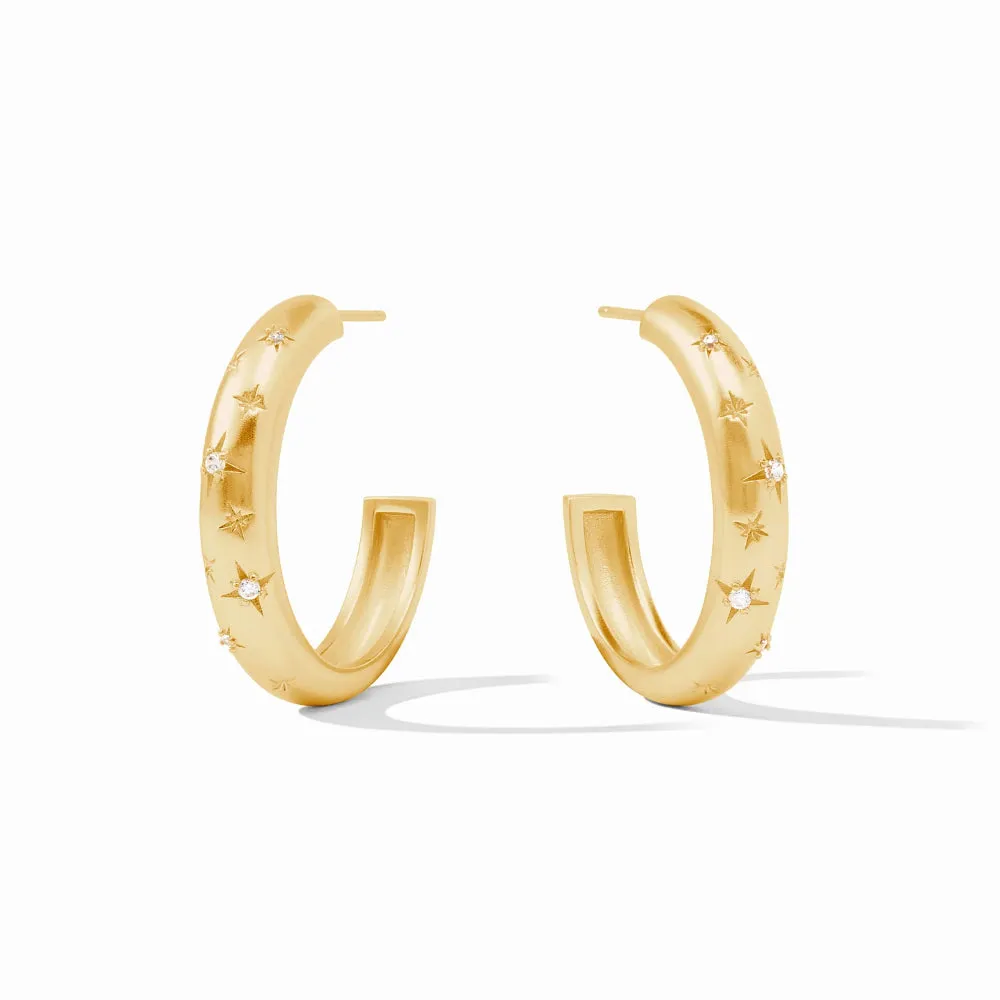 Julie Vos Luna Stone Hoop - Cubic Zirconia