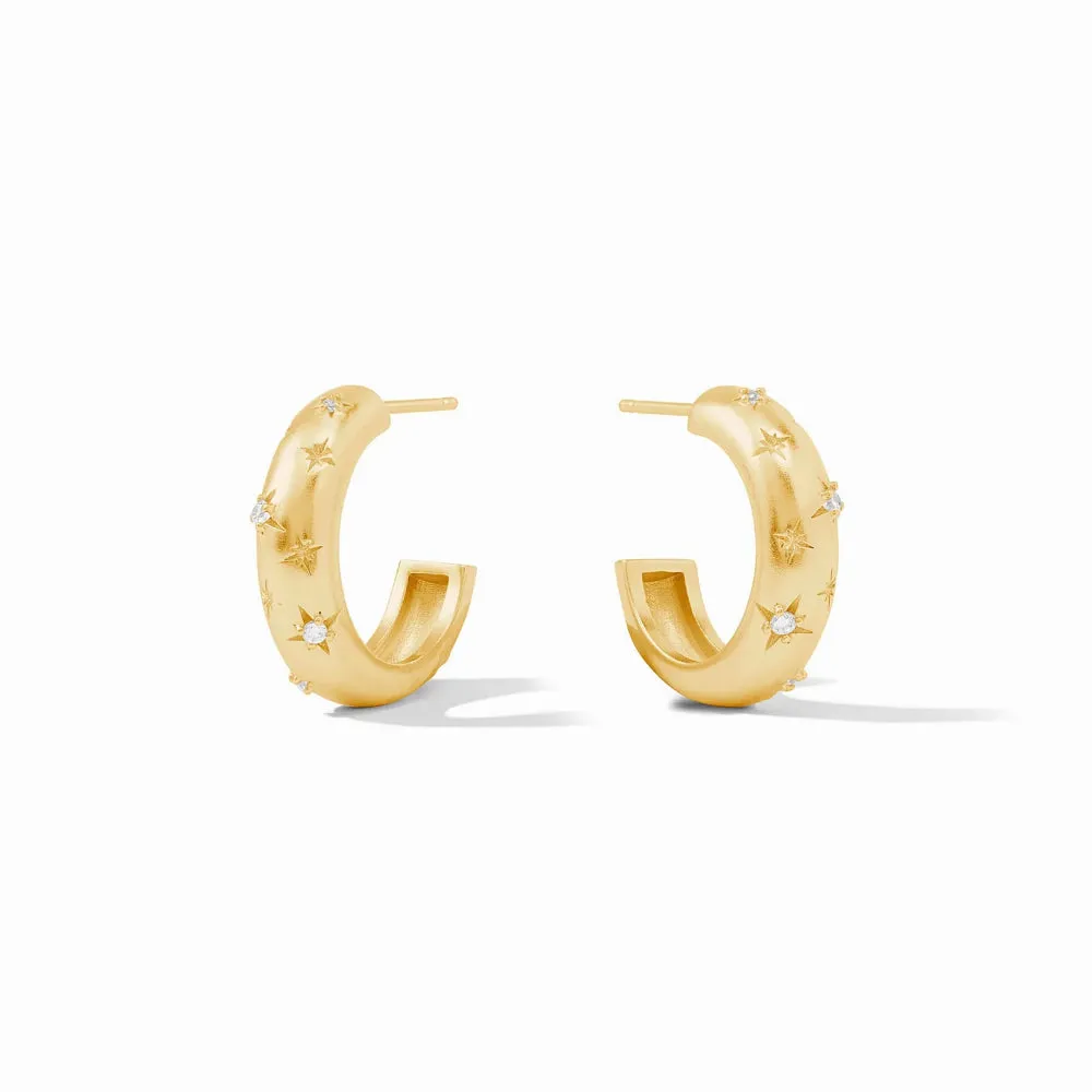 Julie Vos Luna Stone Hoop - Cubic Zirconia