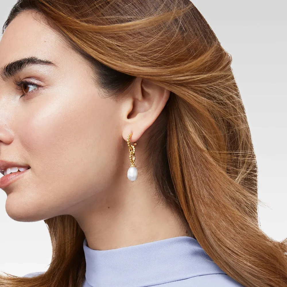 Julie Vos Marbella Midi Hoop & Charm Earring