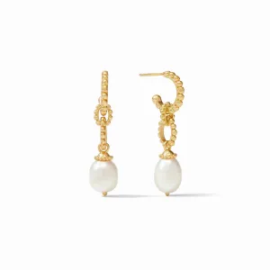 Julie Vos Marbella Midi Hoop & Charm Earring