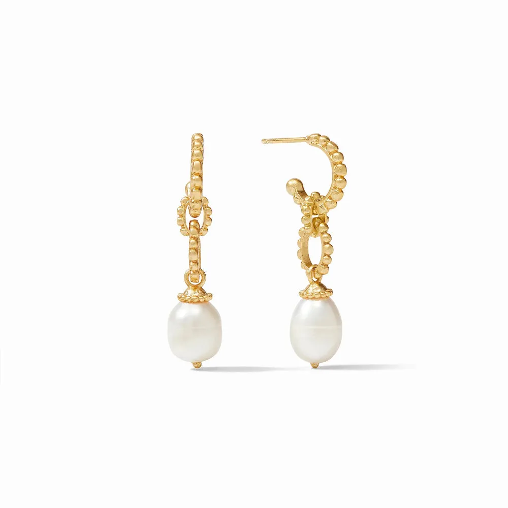 Julie Vos Marbella Midi Hoop & Charm Earring