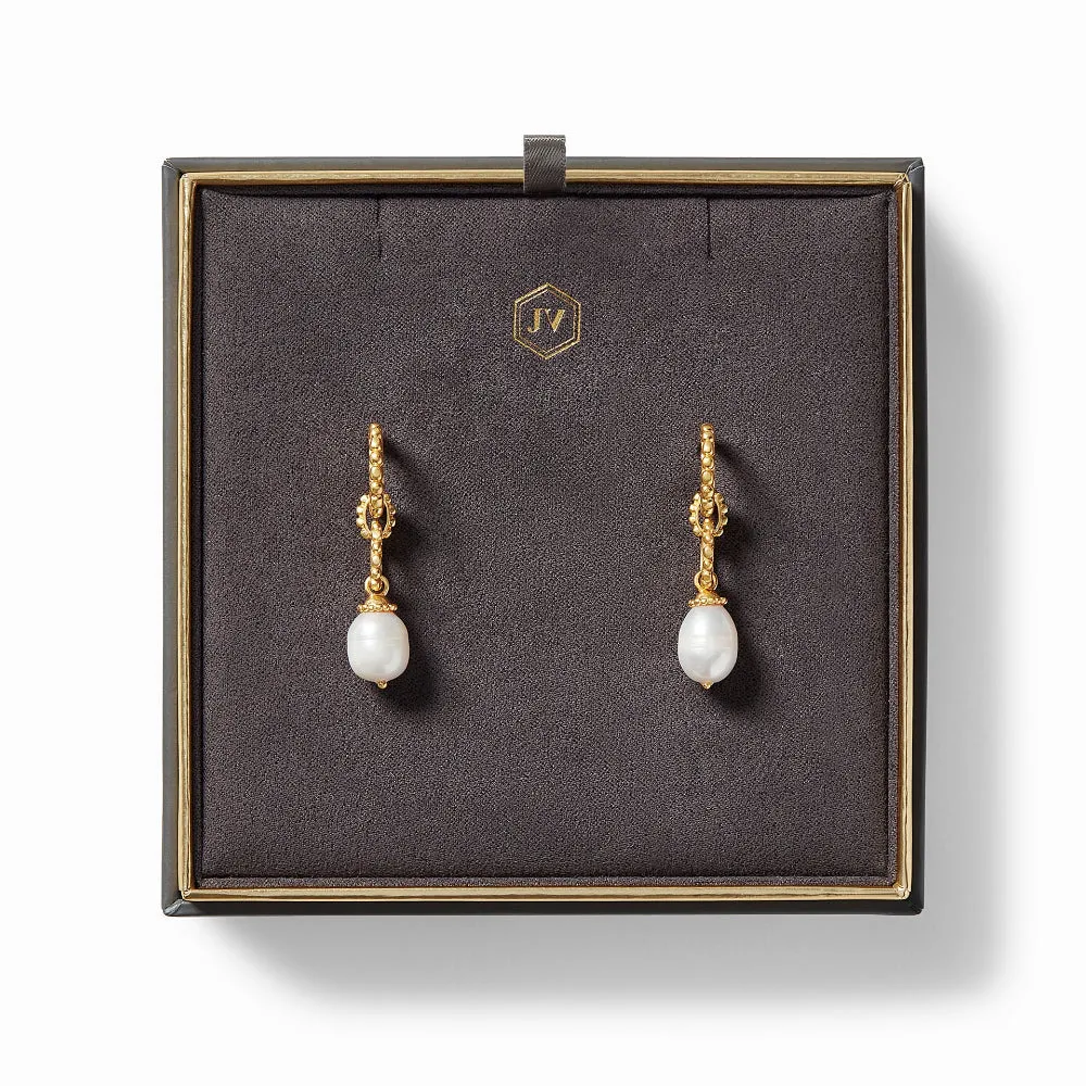Julie Vos Marbella Midi Hoop & Charm Earring