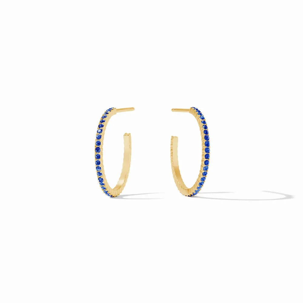 Julie Vos Windsor Hoop - Sapphire Blue