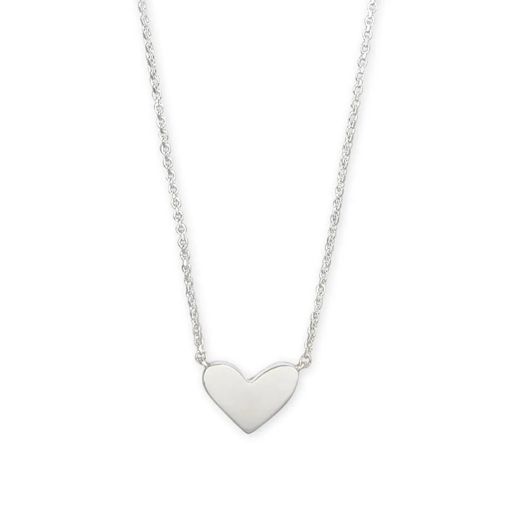 Kendra Scott Ari Heart Short Pendant Necklace in Sterling Silver