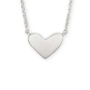 Kendra Scott Ari Heart Short Pendant Necklace in Sterling Silver