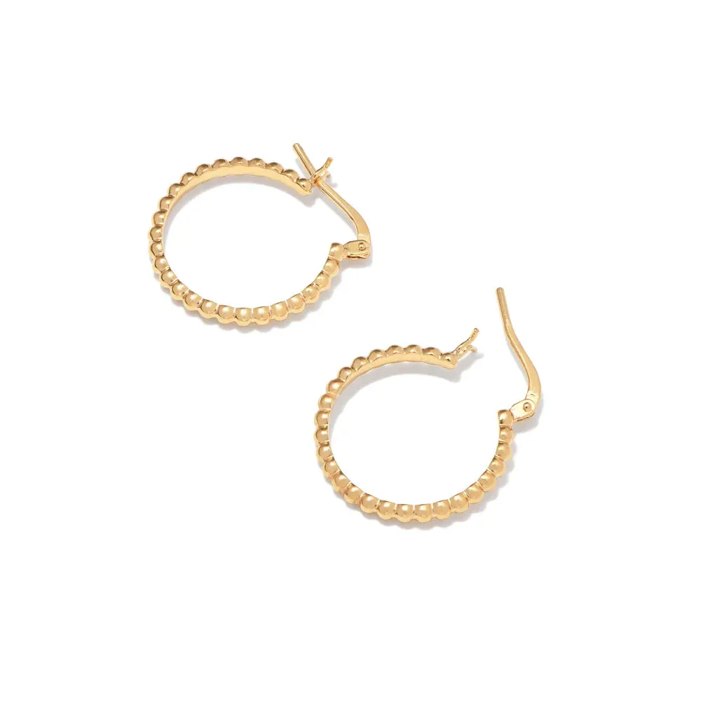 Kendra Scott Beaded 20mm Hoop Earrings in 18k Gold Vermeil
