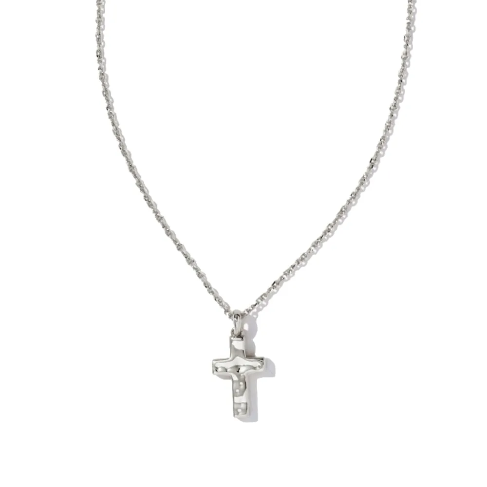 Kendra Scott Cross Pendant Necklace in Silver