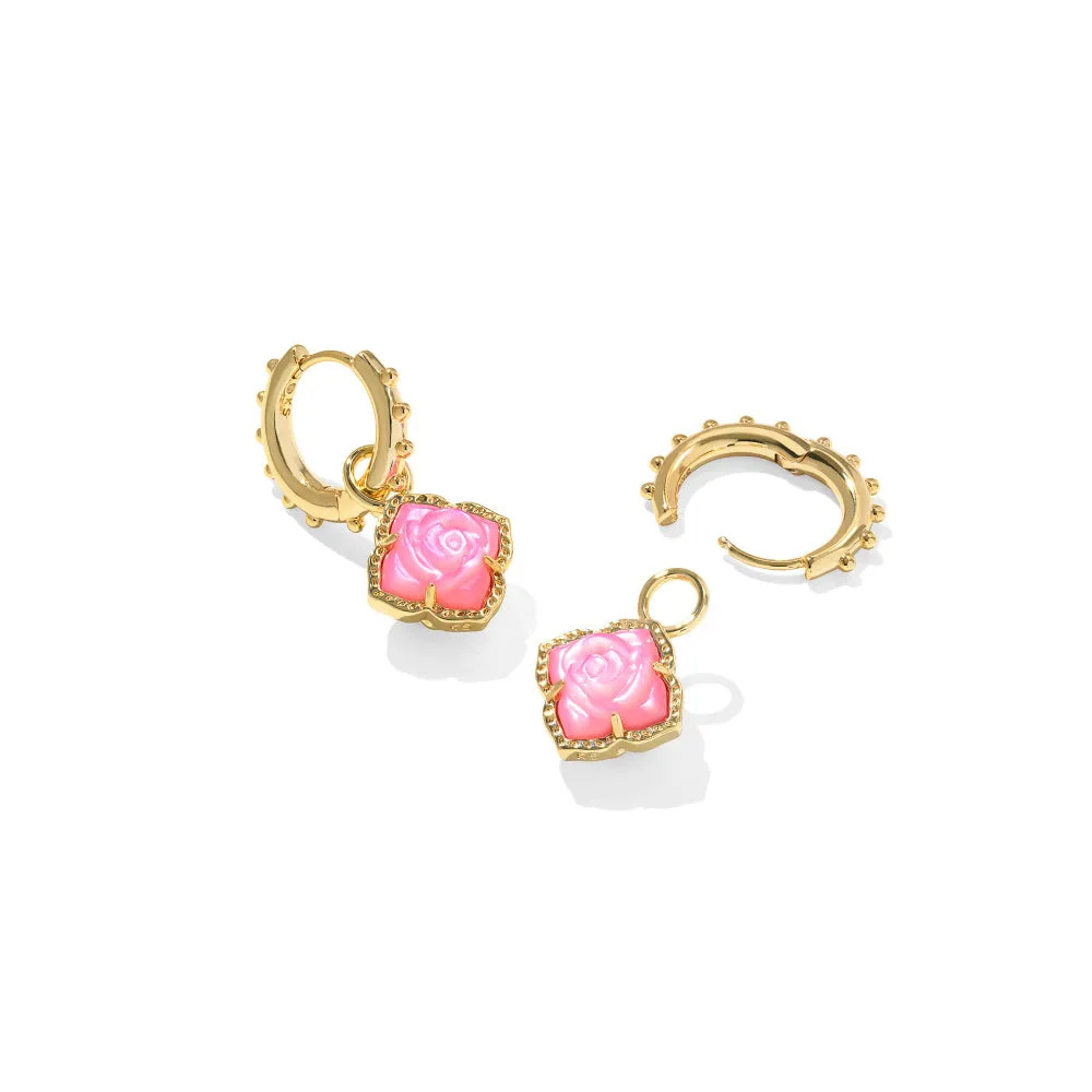 Kendra Scott Gold Mallory Rose Huggie Earrings
