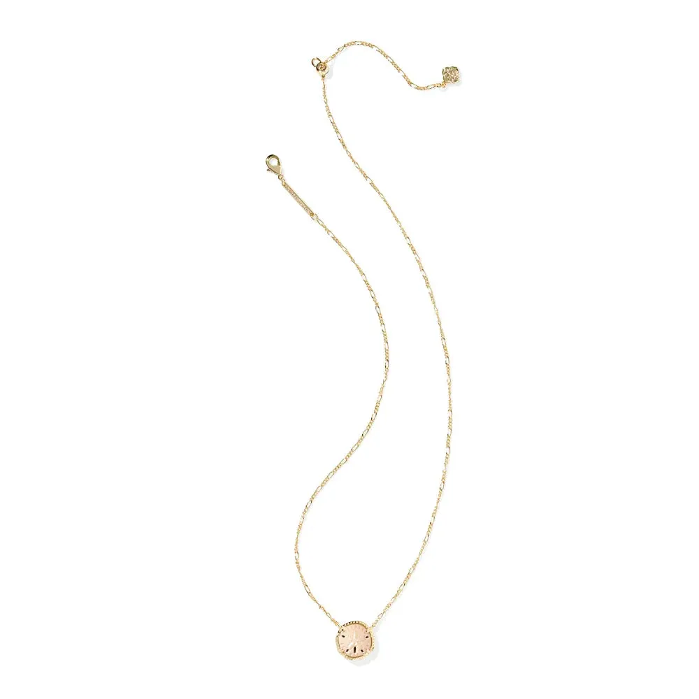 Kendra Scott Gold Sand Dollar Short Pendant Necklace