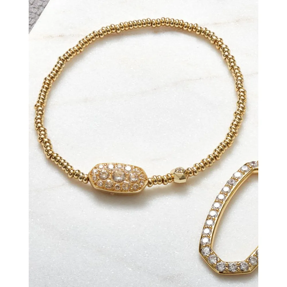 Kendra Scott Grayson Stretch Bracelet in White Crystal