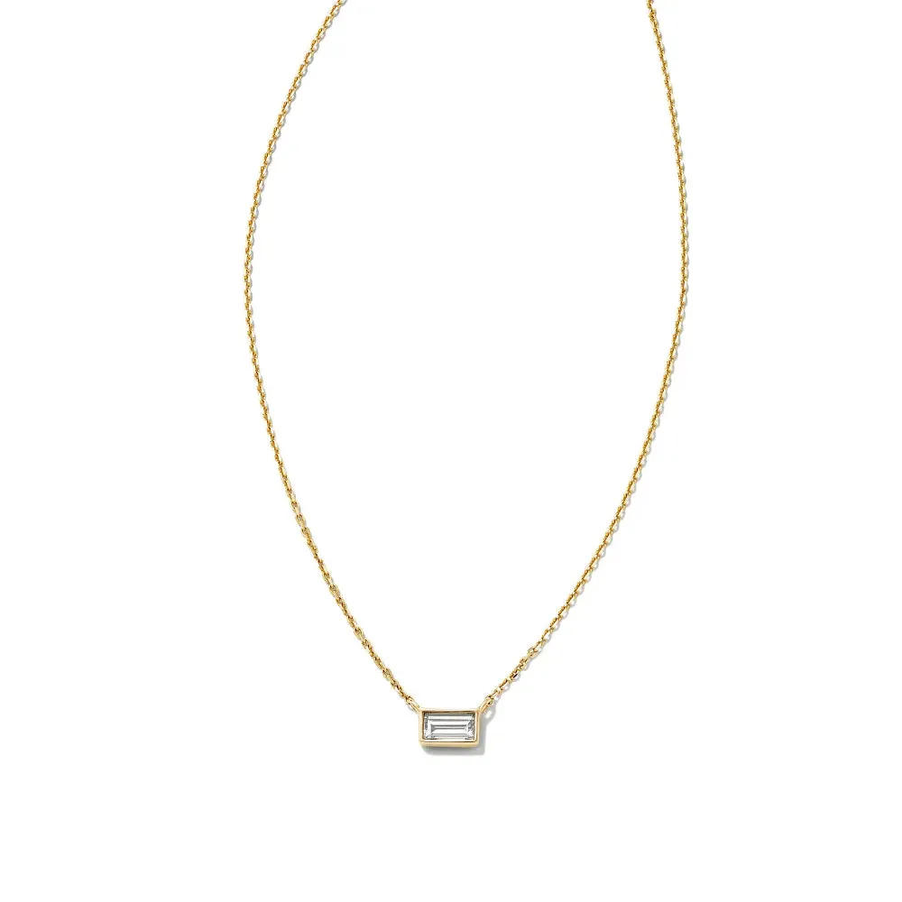 Kendra Scott Isabella 14k Gold Pendant Necklace in .18ct White Diamond