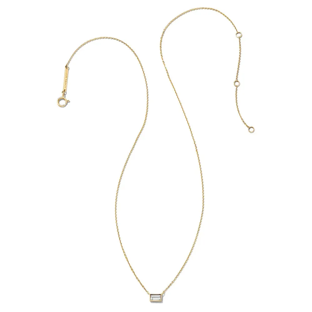 Kendra Scott Isabella 14k Gold Pendant Necklace in .18ct White Diamond
