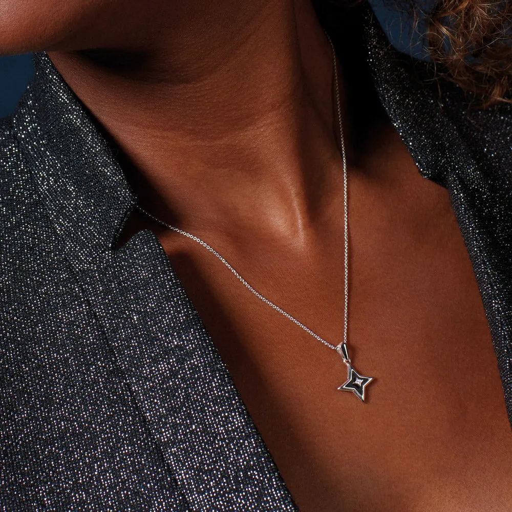 Kit Heath Cleste Astoria Glitz Petite Onyx Star Necklace