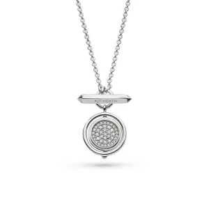 Kit Heath Sterling Silver Revival Eclipse Lux Pave Spinner Necklace