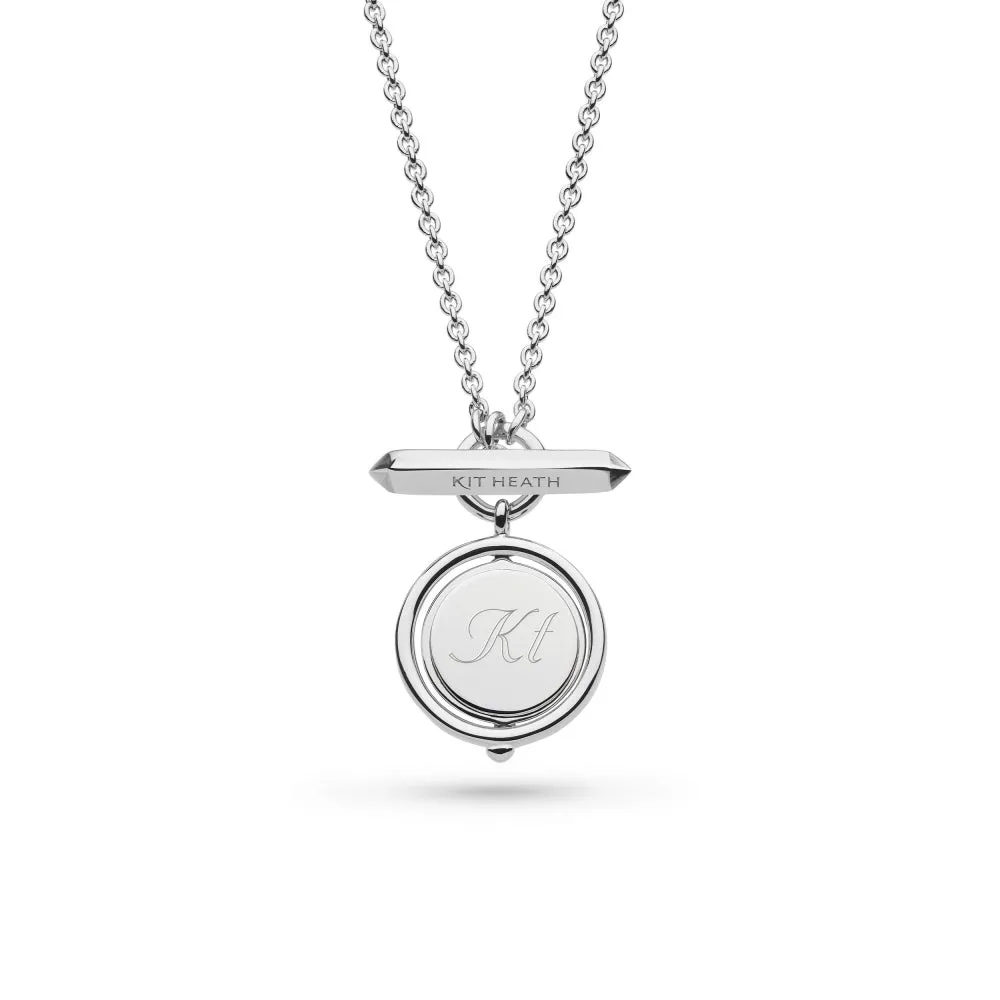 Kit Heath Sterling Silver Revival Eclipse Lux Pave Spinner Necklace