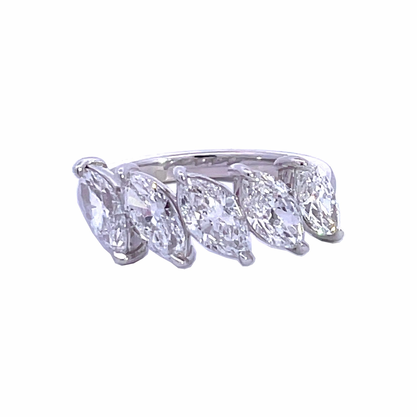 Lab Grown Diamond 5 Stone Marquise Band