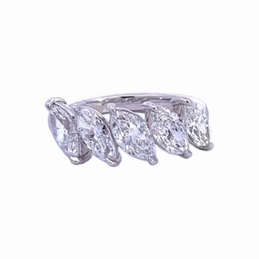 Lab Grown Diamond 5 Stone Marquise Band