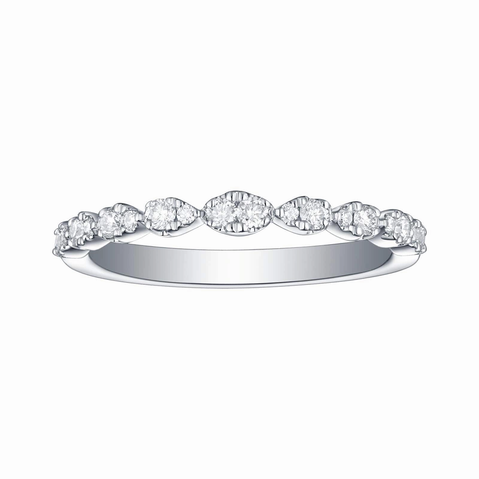 Lab Grown Diamond Pear Station Band