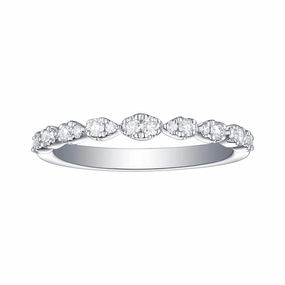 Lab Grown Diamond Pear Station Band
