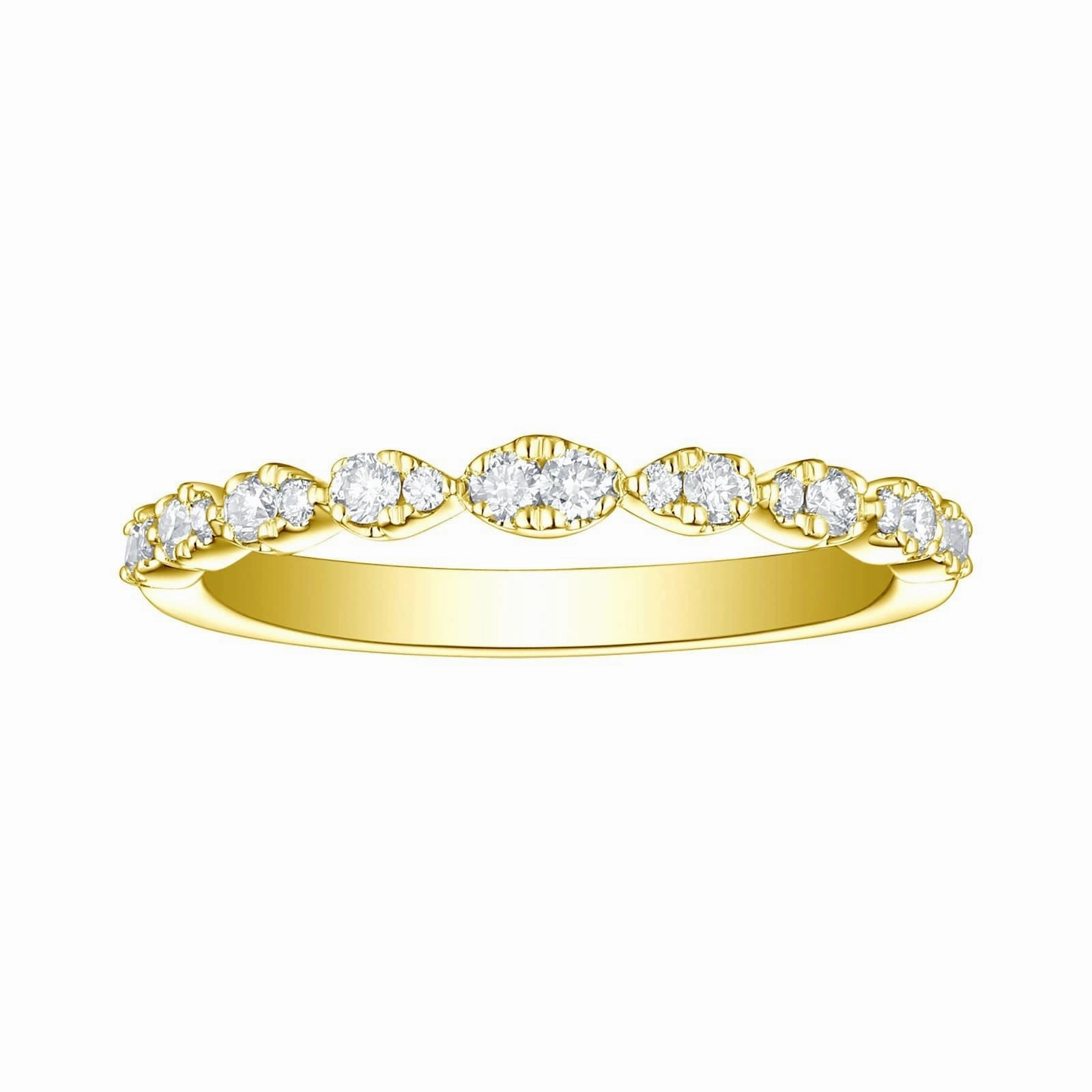 Lab Grown Diamond Pear Station Band