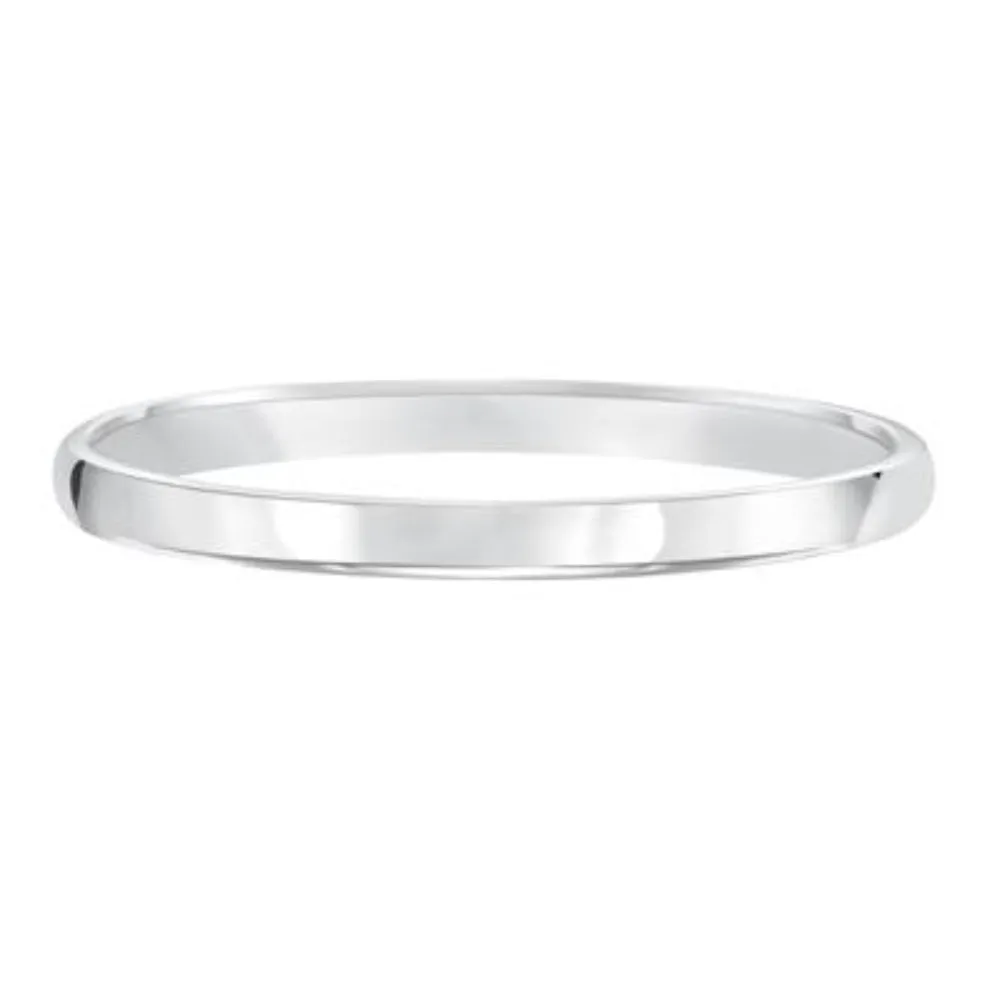 Ladies Platinum 2mm Plain Wedding Band
