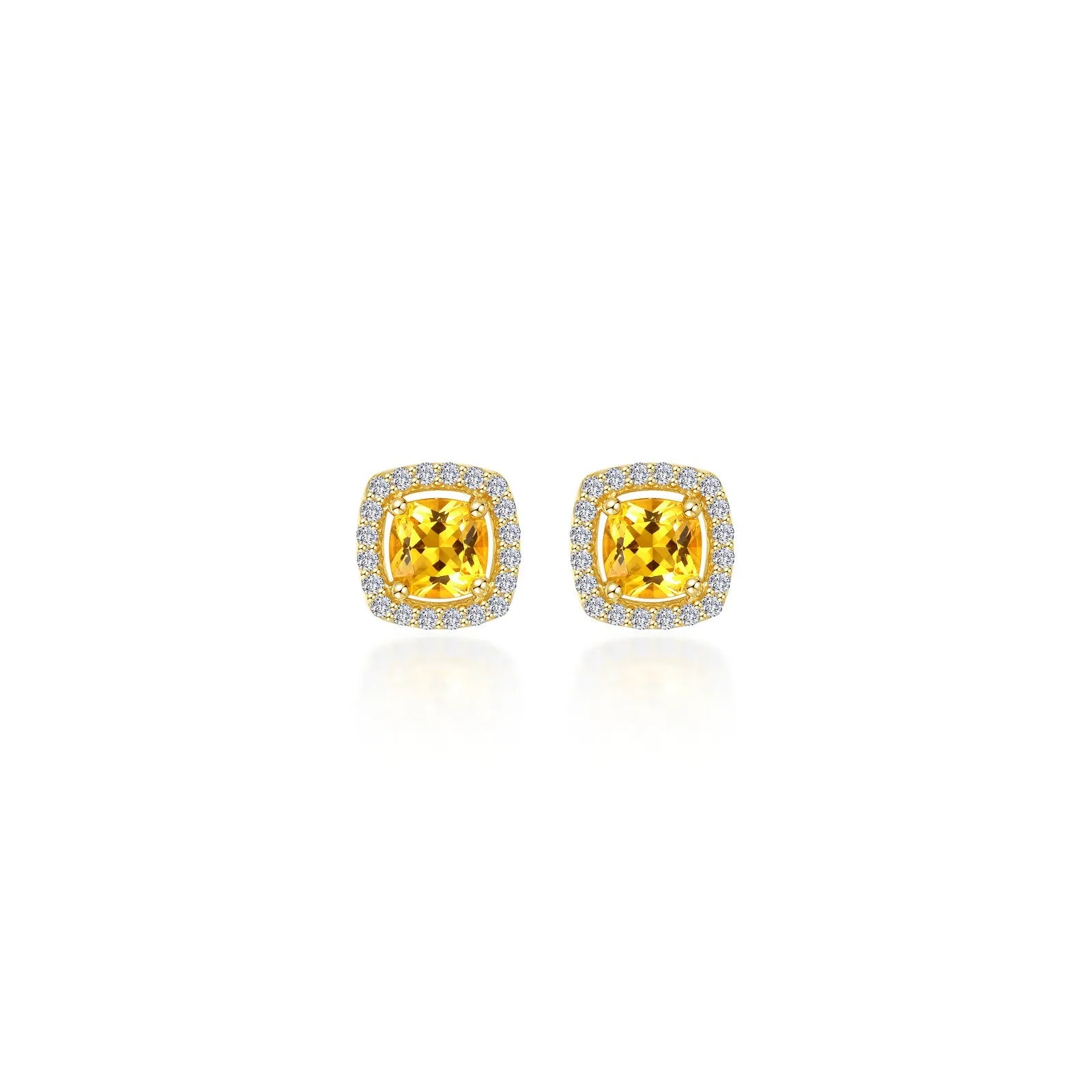 Lafonn Classic Cushion Citrine Earring E0329CAG00