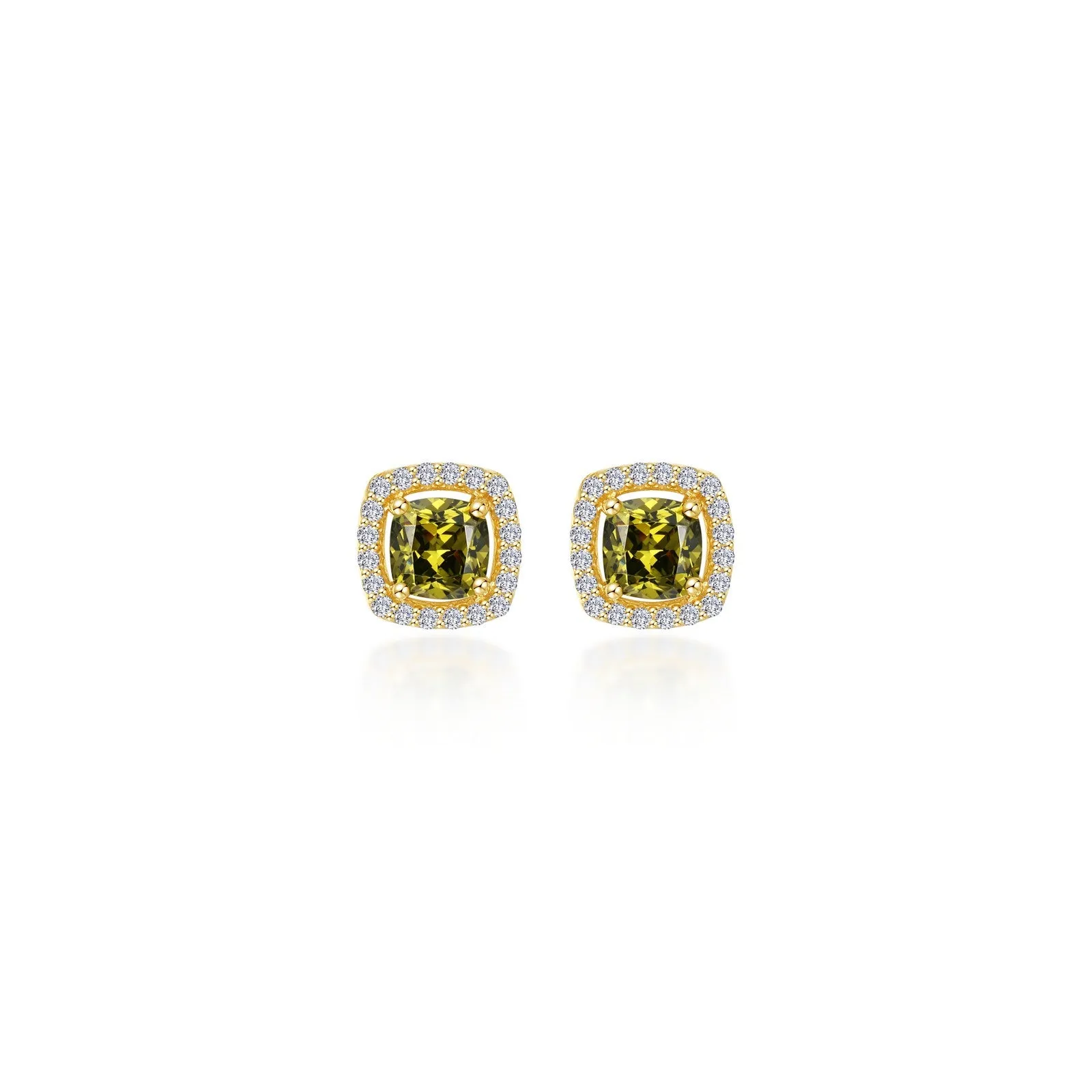 Lafonn Classic Cushion Olive Green Earring E0329OVG00