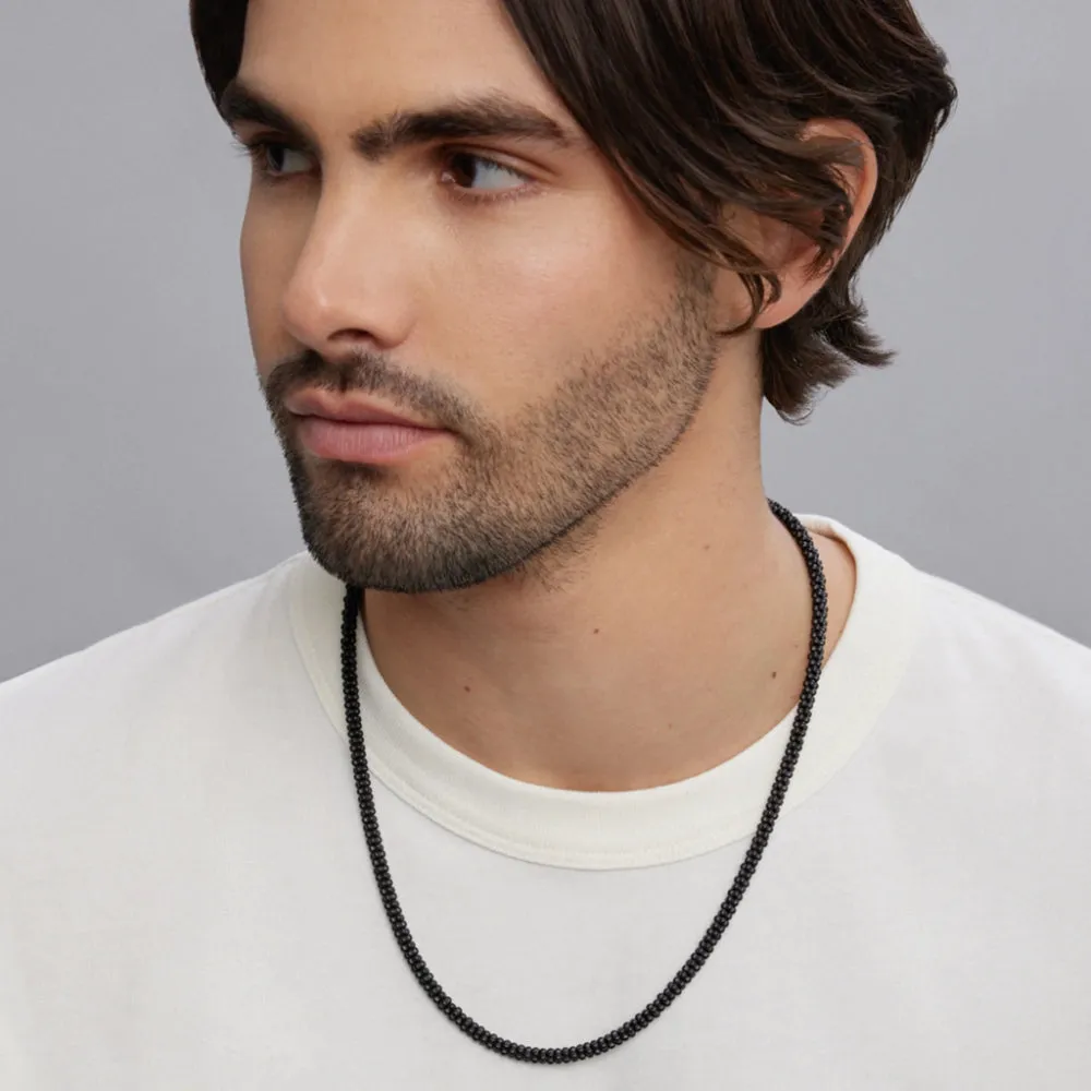 Lagos Black Caviar Matte Black Ceramic Beaded Necklace