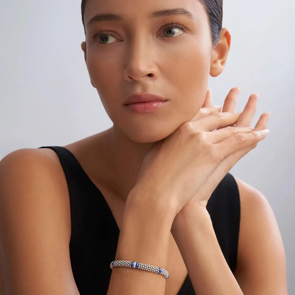 Lagos Blue Caviar 6mm Single Station Diamond Caviar Bracelet