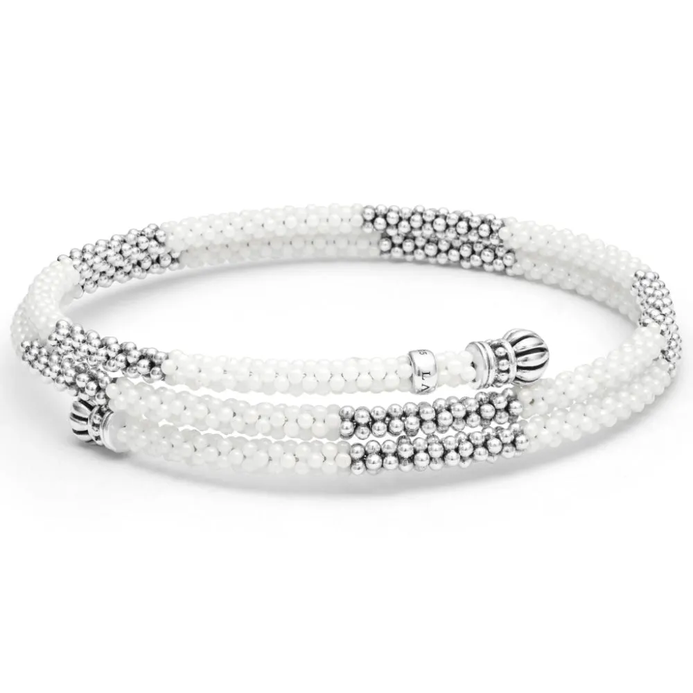 Lagos Caviar Ceramic Beaded Wrap Bracelet