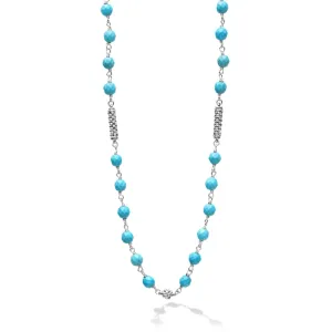 Lagos Caviar Color Turquoise Beaded Necklace