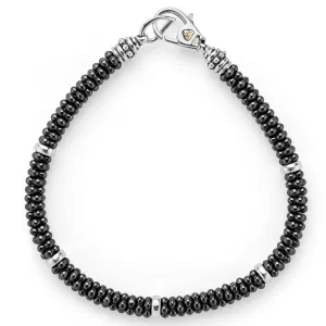 Lagos Caviar Five Silver Station Ceramic Bracelet