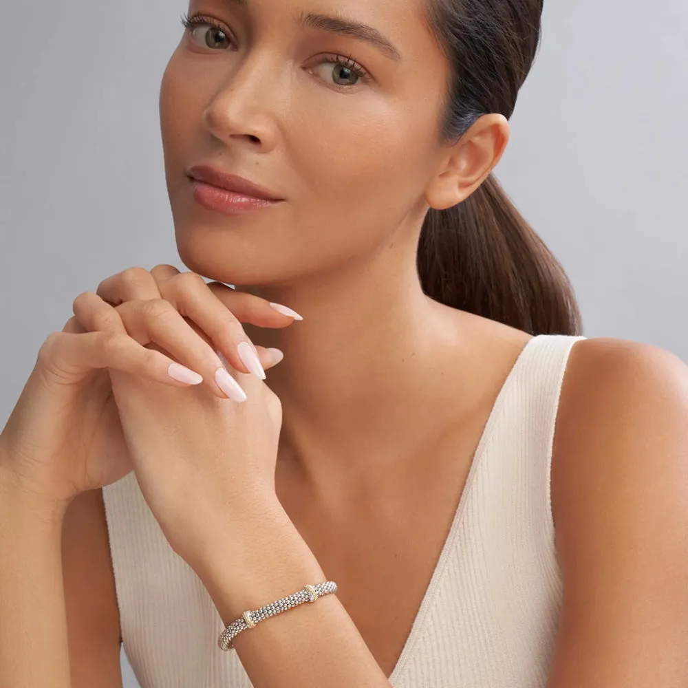 Lagos Caviar Lux Double X Diamond Bracelet