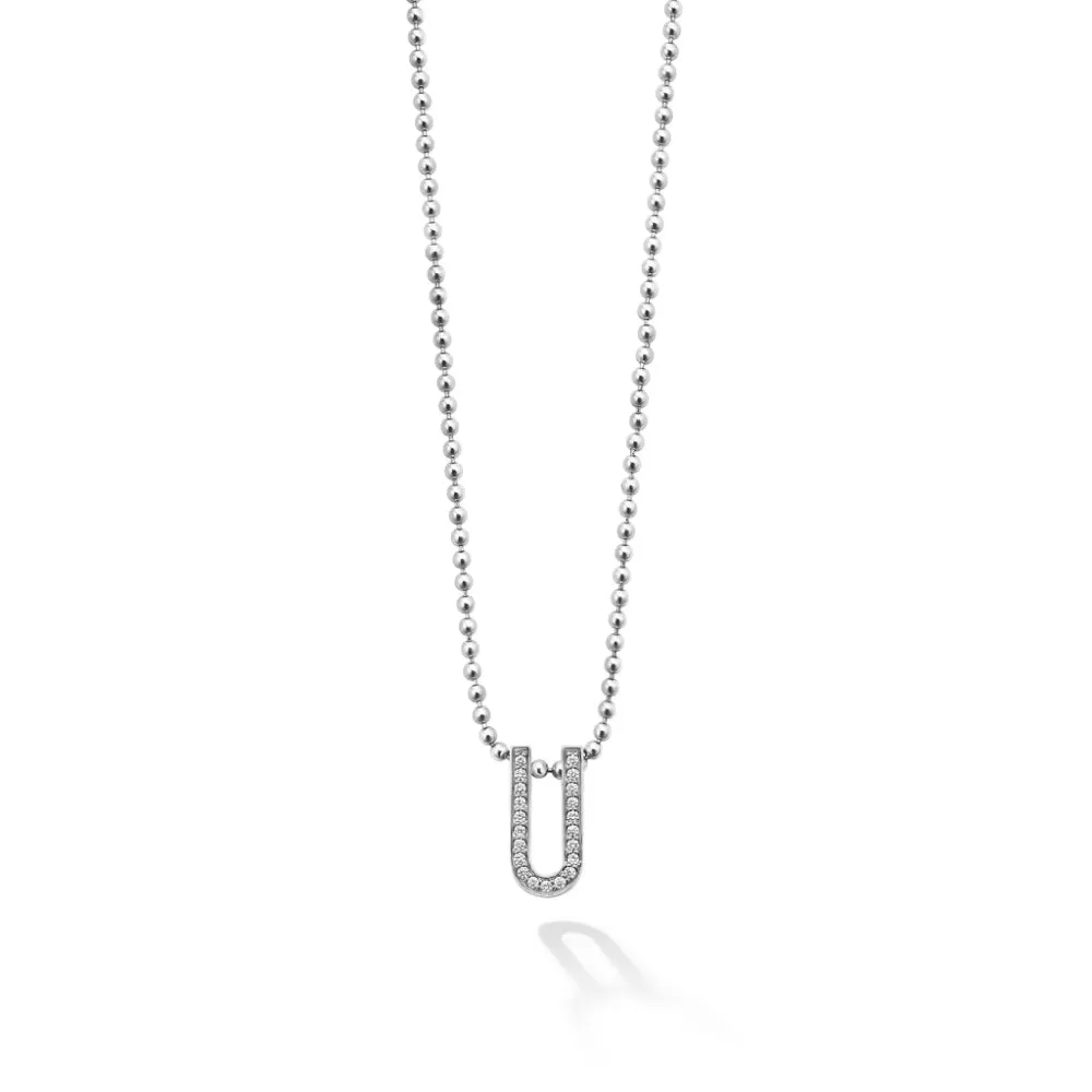 Lagos Caviar Spark Small Linear Diamond Pendant Necklace