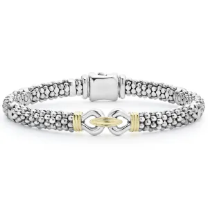 Lagos Derby Two Tone Caviar Buckle Bracelet