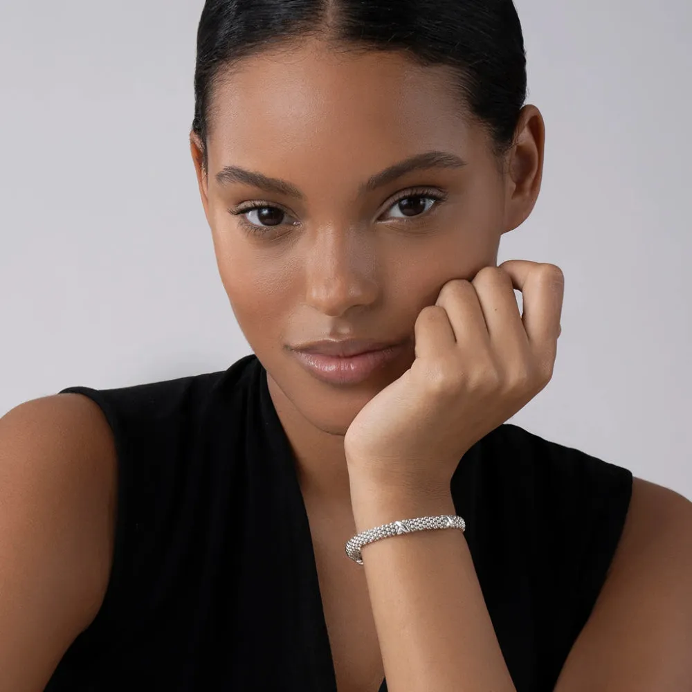Lagos Embrace Three Station X Caviar Bracelet, 6mm