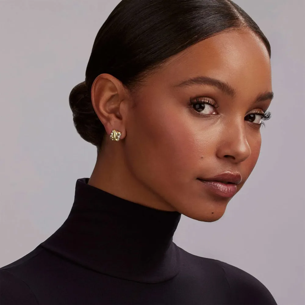 Lagos Embrace Two-Tone X Omega Clip Earrings