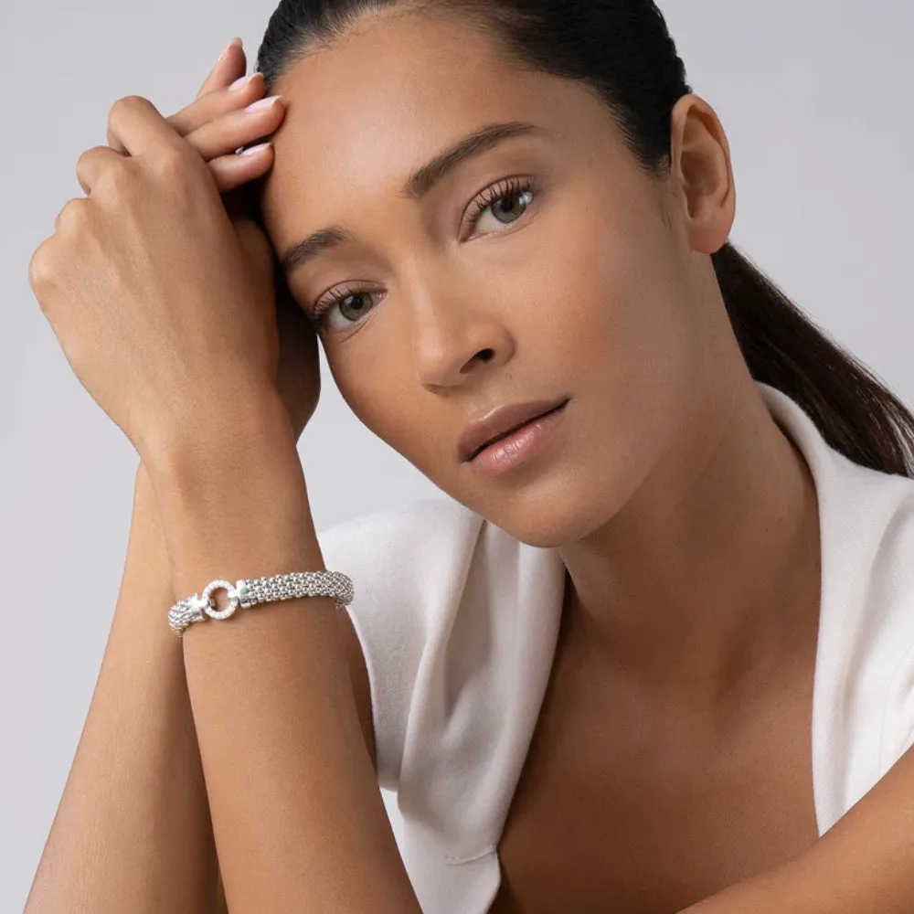 Lagos Enso Diamond Circle Caviar Bracelet