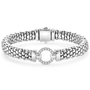 Lagos Enso Diamond Circle Caviar Bracelet