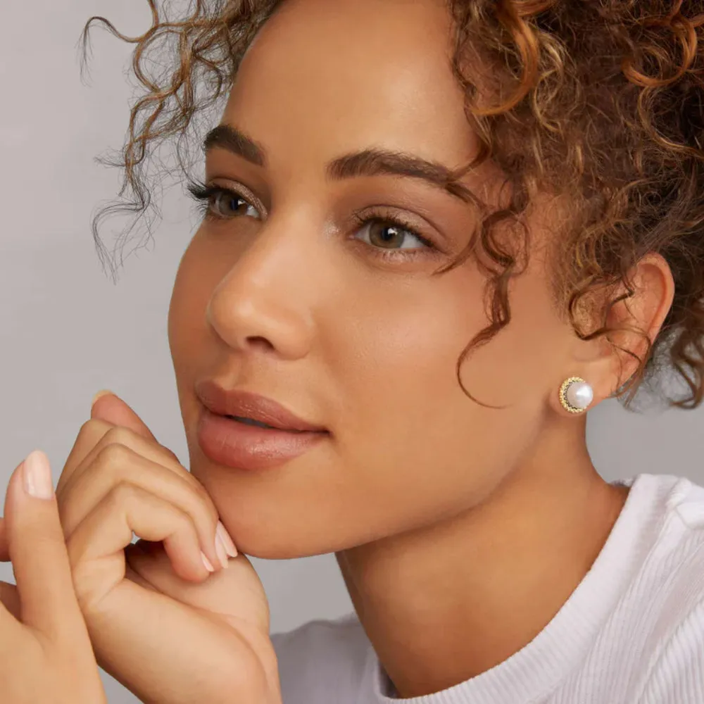 Lagos Luna 18k Gold Caviar Pearl Stud Earrings