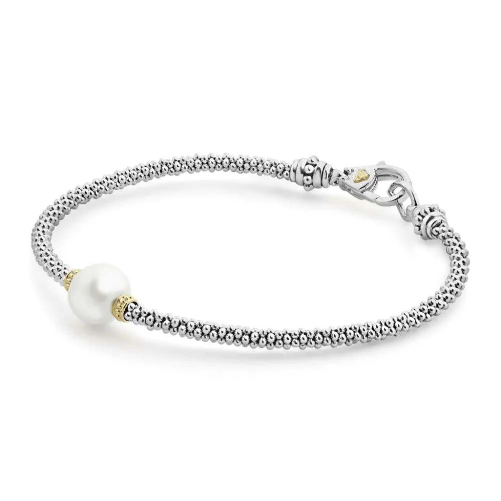 Lagos Luna Single Pearl Caviar Bracelet