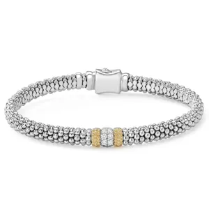 Lagos Lux Single Station Diamond Caviar Bracelet, 6mm