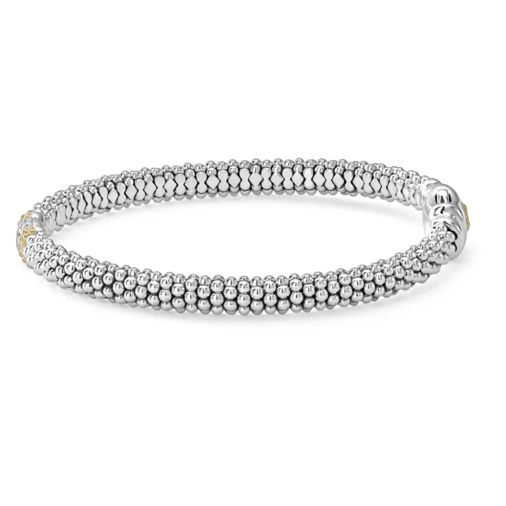Lagos Lux Single Station Diamond Caviar Bracelet, 6mm
